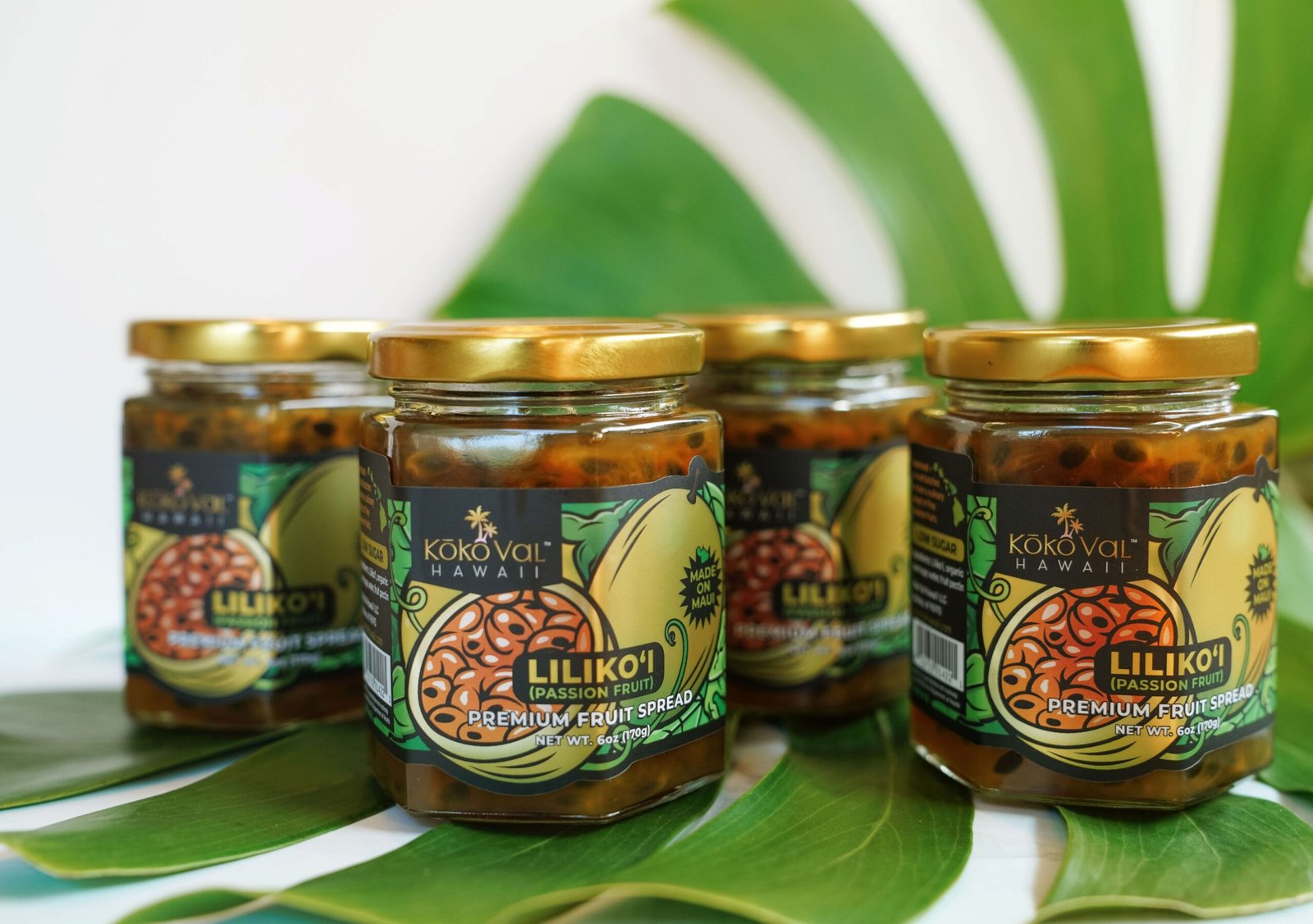 Lilikoi Passion Fruit Jam Collection of 4 jars